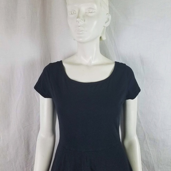 Short Sleeve Mini Skater Dress Fit + Flare Basic - Picture 2 of 5